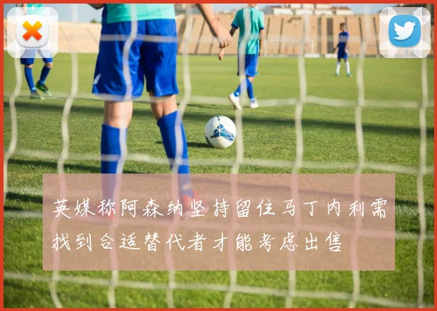 英媒称阿森纳坚持留住马丁内利需找到合适替代者才能考虑出售