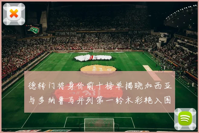 德转门将身价前十榜单揭晓加西亚与多纳鲁马并列第一铃木彩艳入围